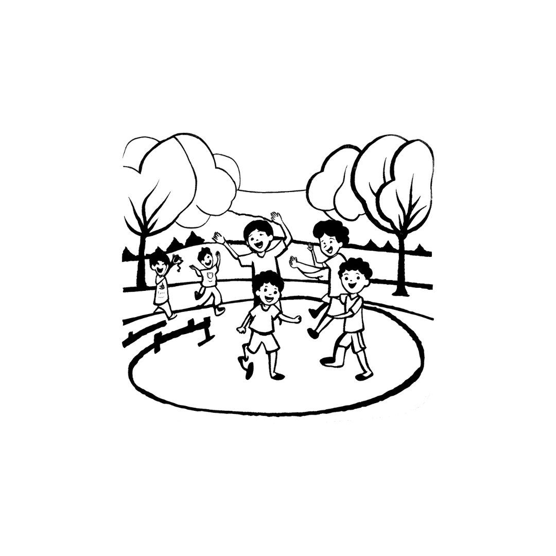 Enfants dans un parc