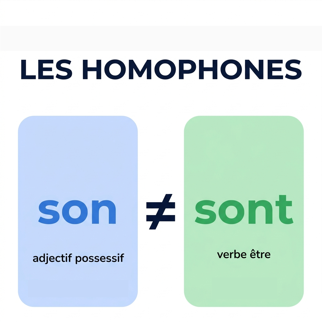 Les homophones : son et sont